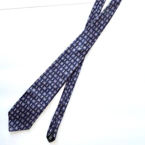 Geoffrey Beene 100% Silk Neck Tie, Purple, Black and Gold, Excellent Condition! - Picture 7 of 7